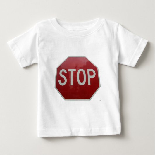 T-shirt Pour Bébé Arrêter le signe (Devant)