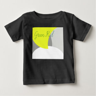 T-shirt Pour Bébé Art Abstrait gris jaune blanc