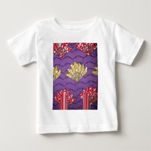 T-shirt Pour Bébé Art africain Abstrait : Vagues de passion violette (Devant)