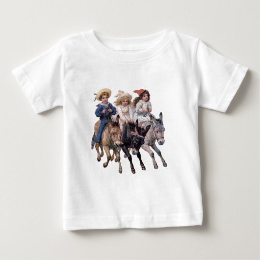 T-shirt Pour Bébé Art antique de cheval de poney pour enfants (Devant)