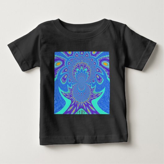 T-shirt Pour Bébé Art bleu moderne (Devant)
