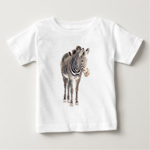 T-shirt Pour Bébé Art de faune d'aquarelle de "zèbre"