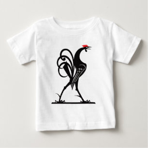 T-shirt Pour Bébé Art de la silhouette de coq abstrait