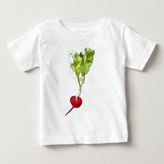 T-shirt Pour Bébé Art d'illustration d'aquarelle végétale Radical (Devant)