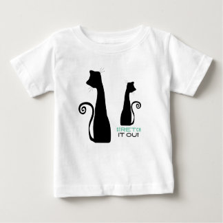 T-shirt Pour Bébé Art du chat noir