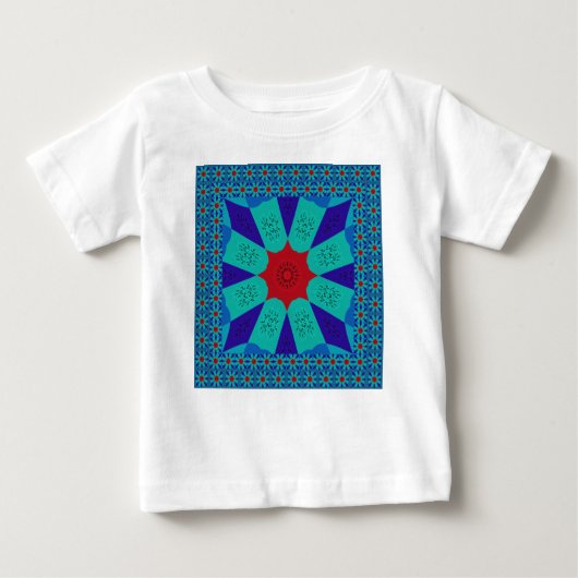 T-shirt Pour Bébé Art Égyptien Ancien : Un Mandala Vibrant. (Devant)