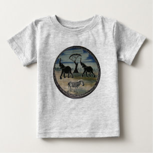 T-shirt Pour Bébé Art Eléphant Africain