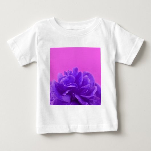 T-shirt Pour Bébé Art Floral pourpre et framboise (Devant)