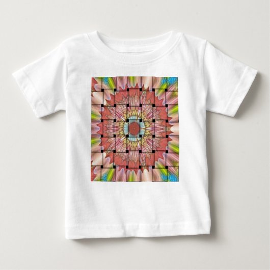 T-shirt Pour Bébé Art inspiré par l'Afrique Imprimé- Design géométri (Devant)