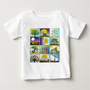 T-shirt Pour Bébé Art Judaica 12 tribus d'Israël