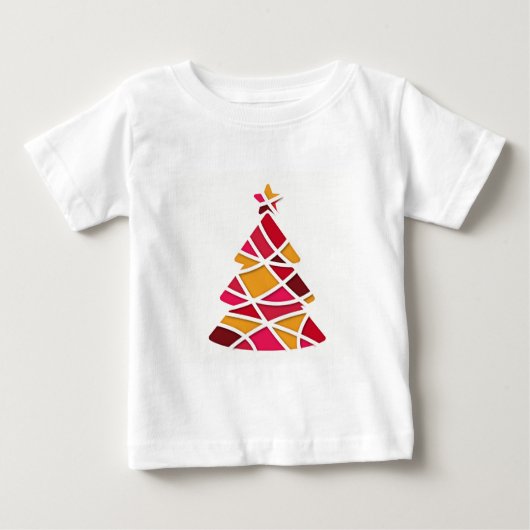 T-shirt Pour Bébé Art moderne élégant sapin de Noël (Devant)