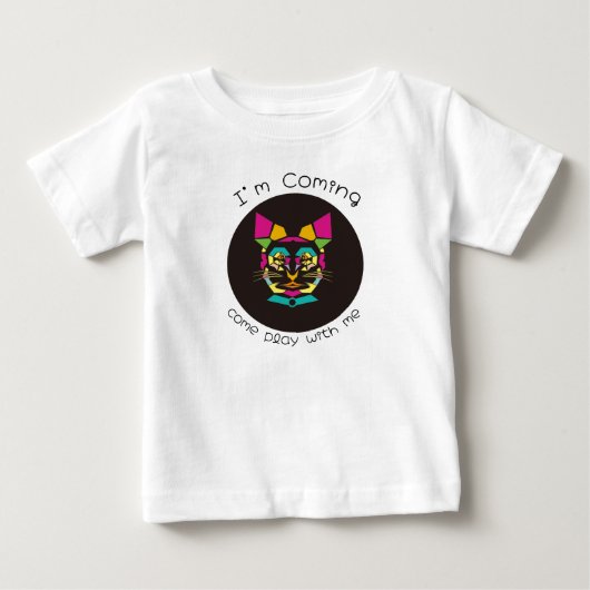 T-shirt Pour Bébé art pop chat (Devant)