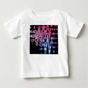 T-shirt Pour Bébé Assez mignonne pourpre Cendres Gris et Noir Aquare