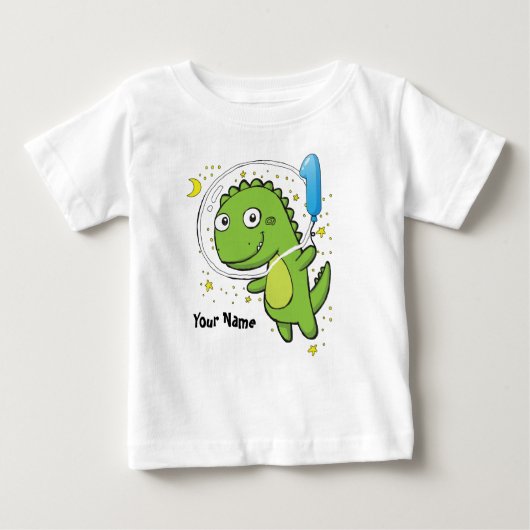 T-shirt Pour Bébé Astronaut Dinosaur 1er anniversaire (Devant)