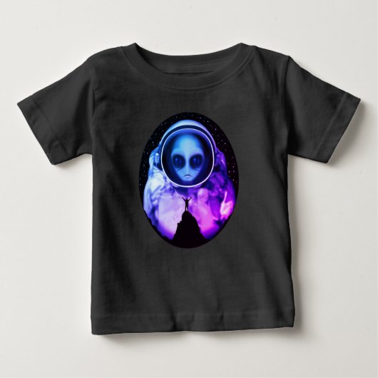 T-shirt Pour Bébé Astronaute Alien rétro (Devant)