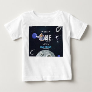 T-shirt Pour Bébé Astronaute de l'Espace Extérieur 1er Anniversaire