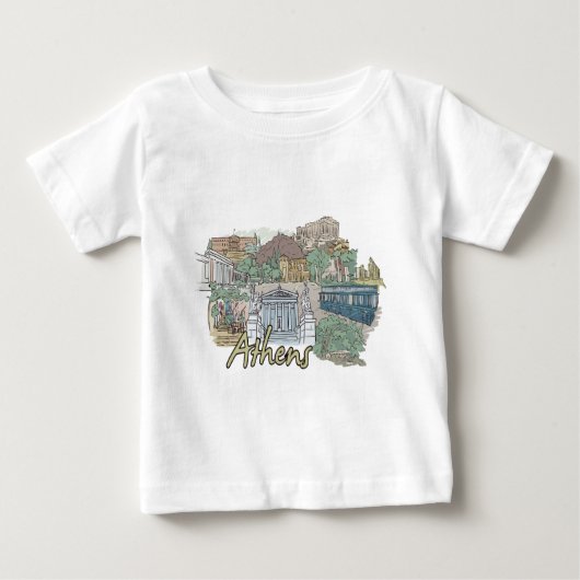 T-shirt Pour Bébé Athènes (Devant)