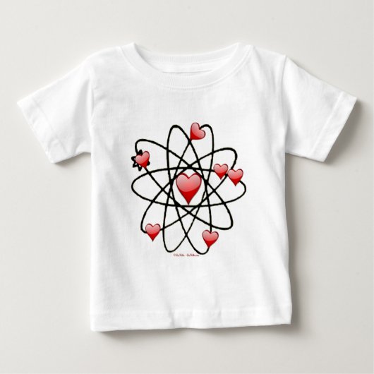 T-shirt Pour Bébé Atomic Saint-Valentin Cœurs Rouges (Devant)