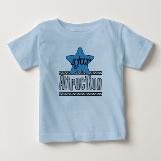 T-shirt Pour Bébé Attraction d'étoile bleue (Devant)