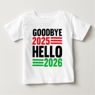 T-shirt Pour Bébé Au revoir 2025 Bonjour 2026 - Célébrer une étoile