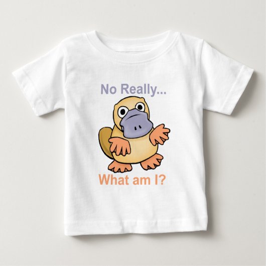 T-shirt Pour Bébé Aucun vraiment… Quel suis-je ? Ornithorynque (Devant)