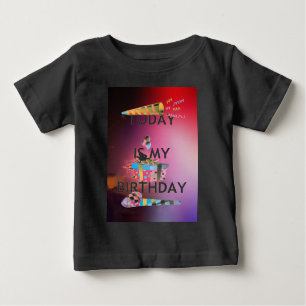 T-shirt Pour Bébé Aujourd'hui est mon art d'anniversaire