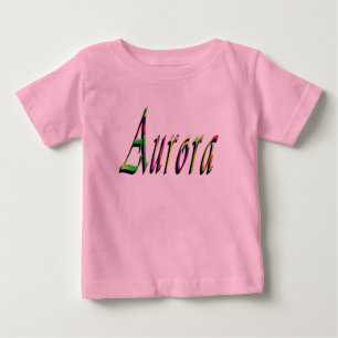 T-shirt Pour Bébé Aurora Girls Name Logo,