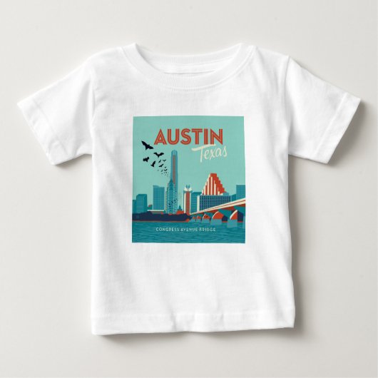 T-shirt Pour Bébé Austin, Texas | Pont de l'Avenue du Congrès (Devant)