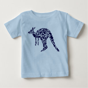 T-shirt Pour Bébé Australie Terre Down Under Kangourou Animal Bleu