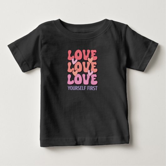 T-shirt Pour Bébé Auto-amour Self-Care (Devant)