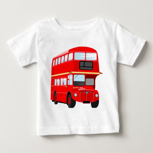 T-shirt Pour Bébé Autobus rouge (Devant)