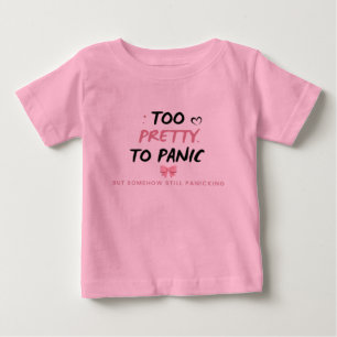 T-shirt Pour Bébé Autocollant Trop Mignon Pour Paniquer Coquette M