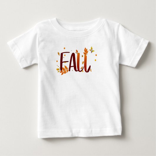 T-shirt Pour Bébé Automne/Automne/Feuille (Devant)