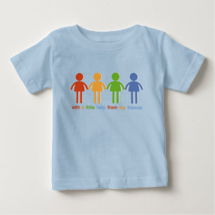T-shirt Pour Bébé Avec A peu d'aide de mes amis