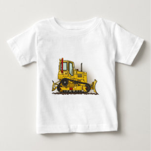 T-shirt pour bébé avec grand Bulldozer