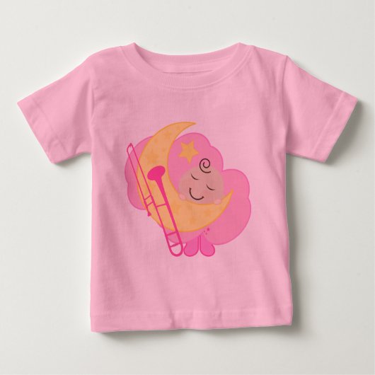 T-shirt Pour Bébé Avenir de joueur de trombone (Devant)