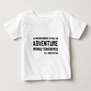 T-shirt Pour Bébé Aventure incommode G.K. Chesterton Quote