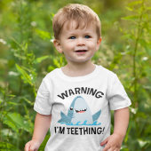 T-shirt Pour Bébé Avertissement Je fais des dents