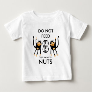 T-shirt Pour Bébé Avertissement sur l'allergie des enfants