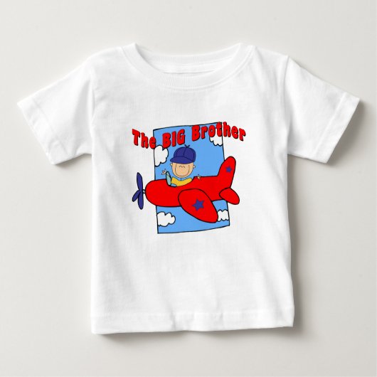 T-shirt Pour Bébé Avion Big Brother Pilote (Devant)
