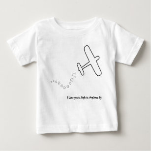 T-shirt Pour Bébé Avion je t'aime