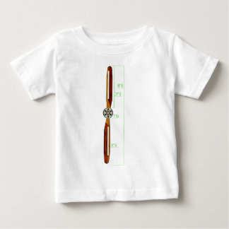 T-shirt Pour Bébé Avion schématique d'appui vertical de propulseur