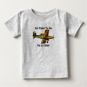 T-shirt Pour Bébé Avion Turbo Prop Baby Shirt Avion Pour Voir
