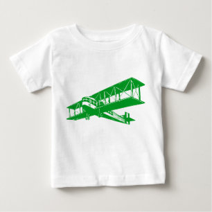 T-shirt Pour Bébé Avion vintage - Vert d'herbe