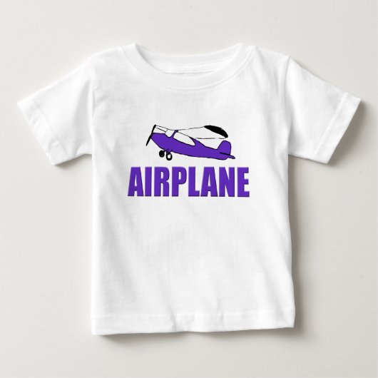 T-shirt Pour Bébé Avion Violet (Devant)
