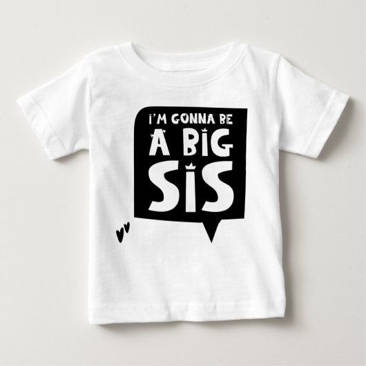 T-shirt Pour Bébé Avis de grossesse: I'm gonna be a big sis (Devant)