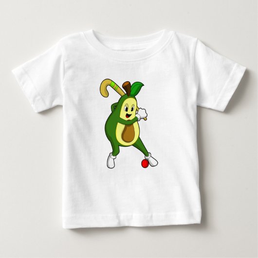 T-shirt Pour Bébé Avocado at hockey (Devant)