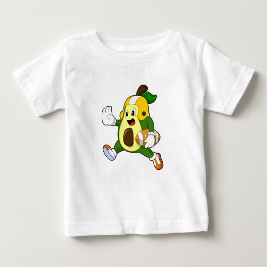 T-shirt Pour Bébé Avocado au football (Devant)