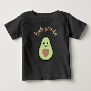 T-shirt Pour Bébé Avocado avec coeur Babycado pour un bébé