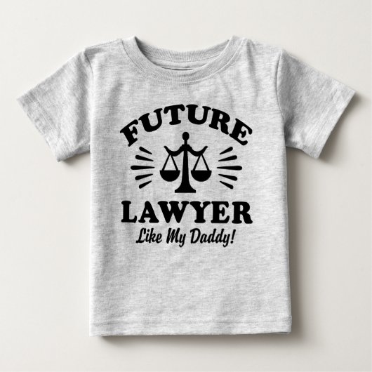 T-shirt Pour Bébé Avocat Du Futur Comme Mon Papa (Devant)